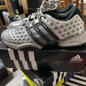 ADIDAS CC III FEATHER ROLAND GARROS EDITION SILVER/METALLIC-SILVER SIZE 8.5 MENS